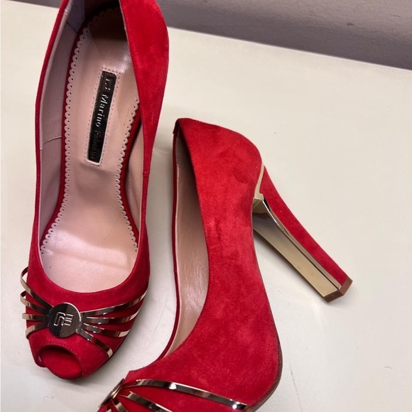Made in Italy  MARINO FABIANI Red Heels Elegant Design - Picture 6 of 11